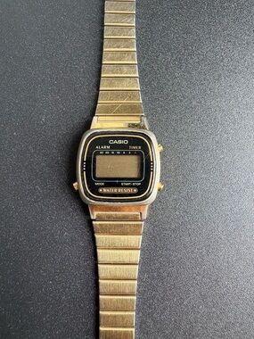 Casio Gold and Black Digital Watch
